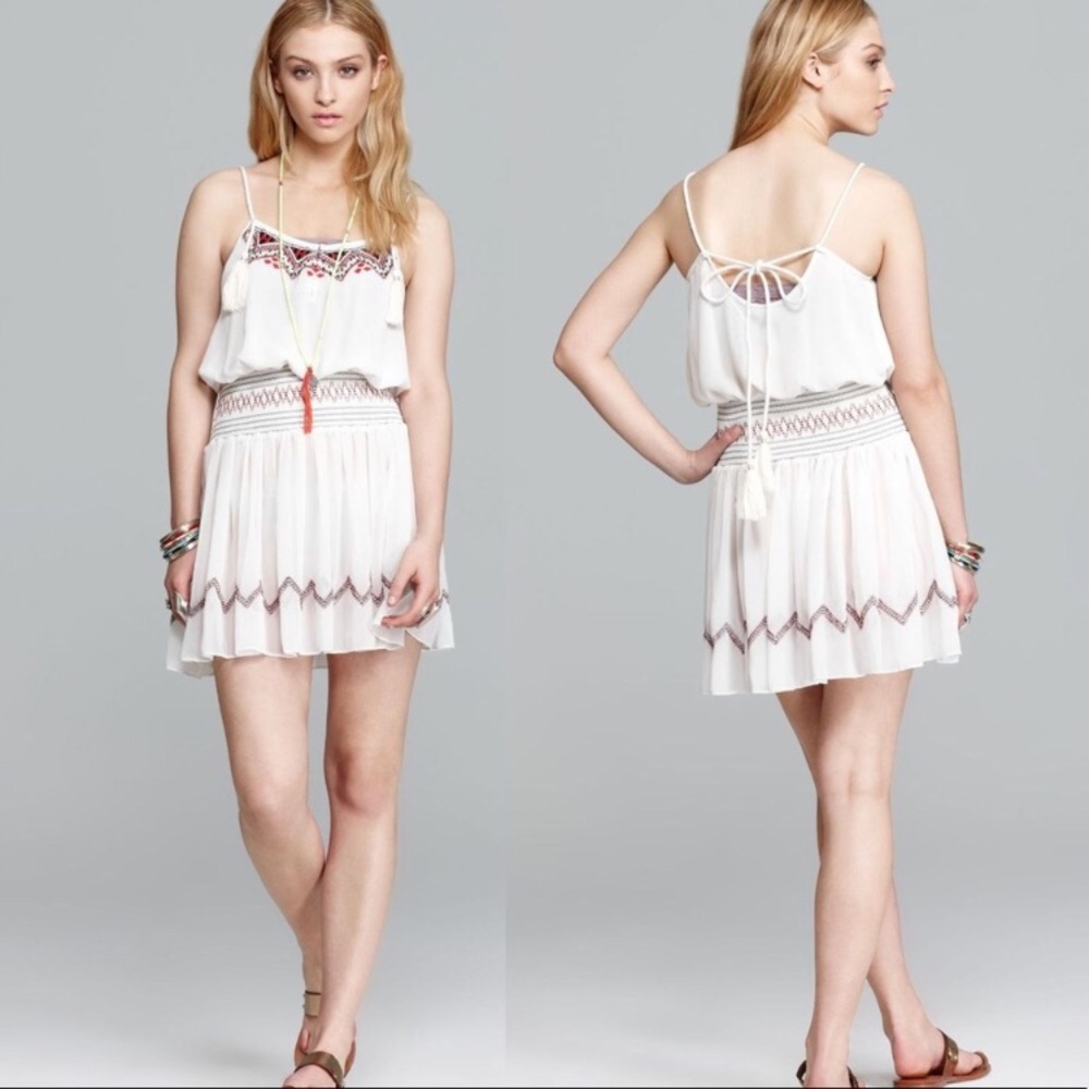 RARE Free People embroidered dress